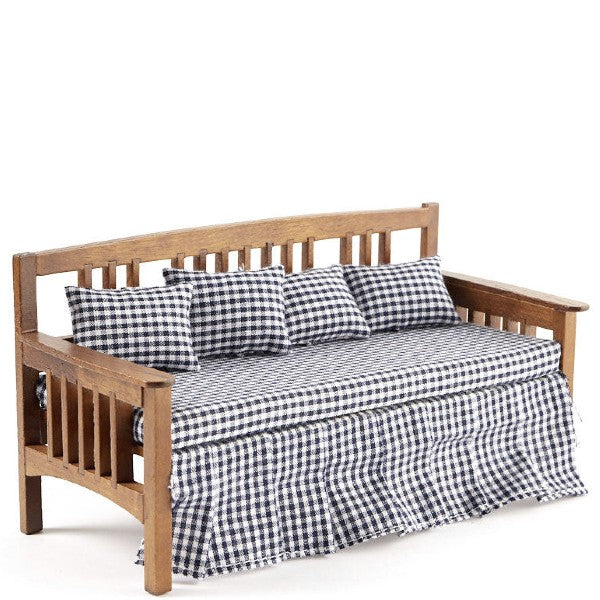 Walnut Dollhouse Miniature Daybed