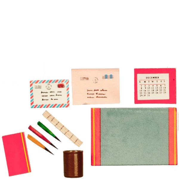 Dollhouse Miniature Desk Set