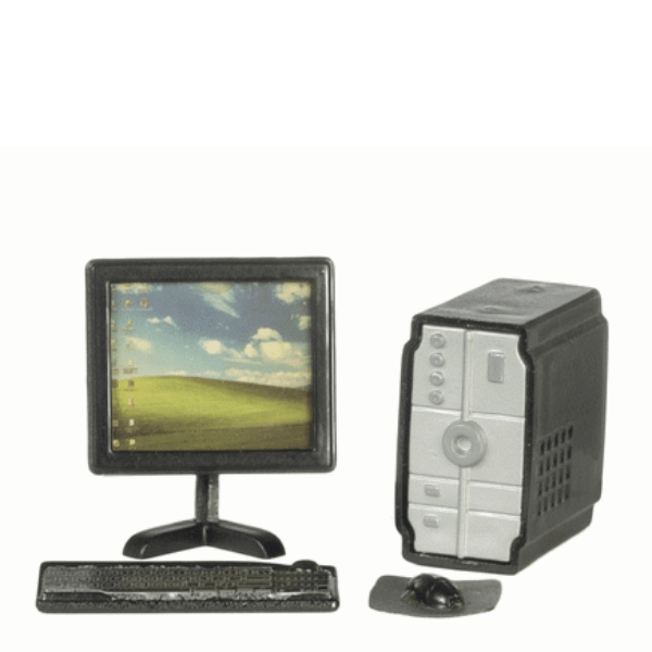 Dollhouse Miniature Desktop Computer