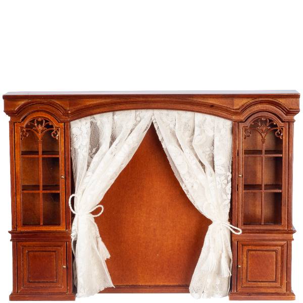 Dollhouse Miniature Display Cabinet Wall