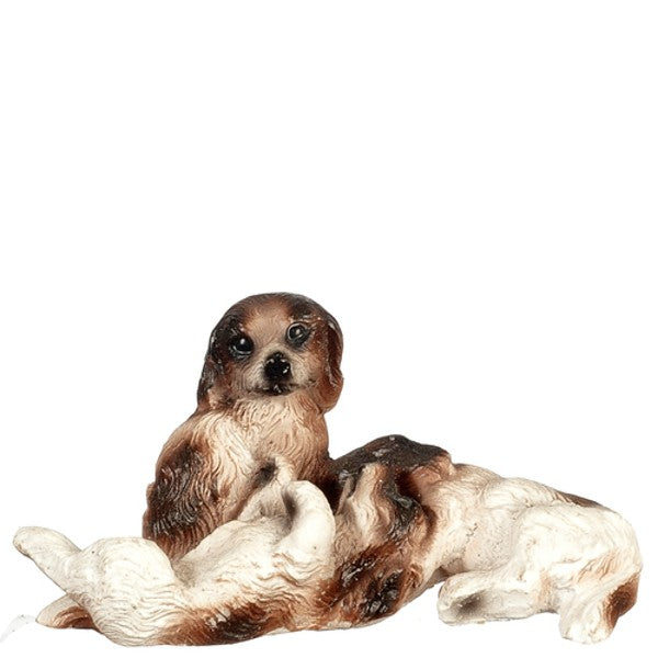 Dollhouse Miniature Dog Family