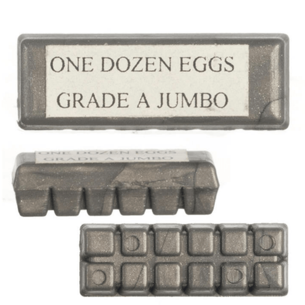 Gray Dollhouse Miniature Egg Carton