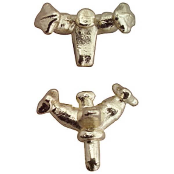 2 Dollhouse Miniature Faucets