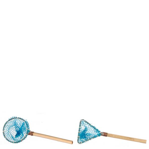 2 Dollhouse Miniature Fishing Nets