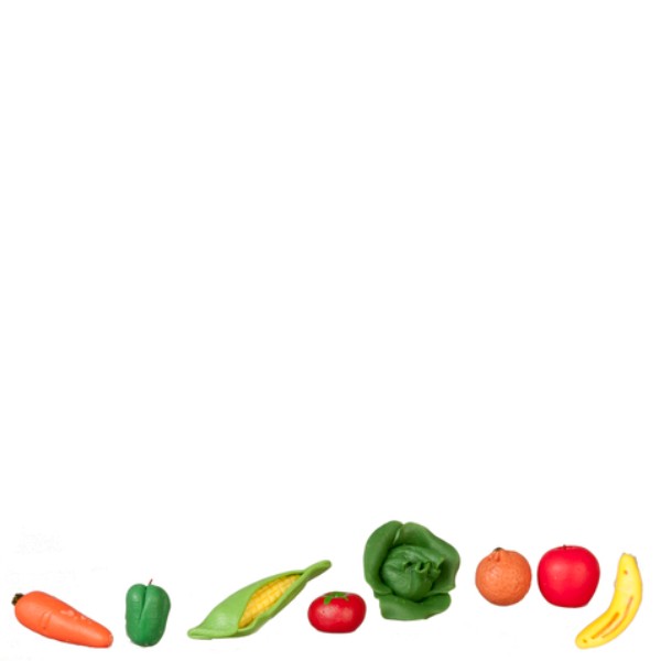 Assorted Dollhouse Miniature Fruits & Vegetables