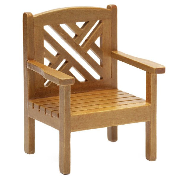 Dollhouse Miniature Maple Garden Chair
