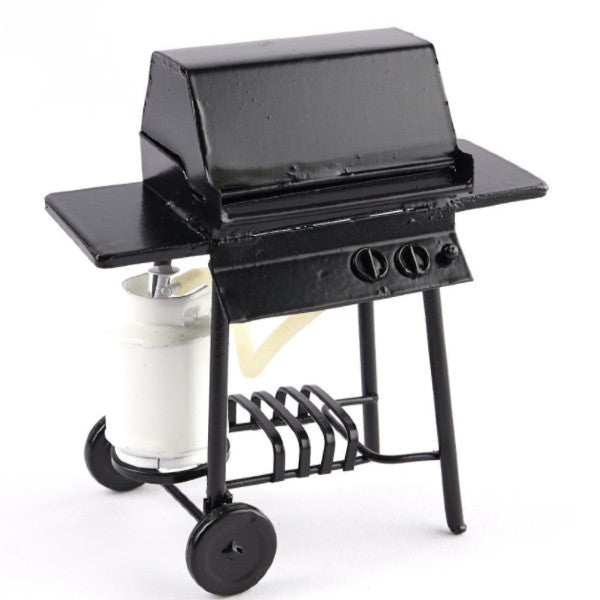 Dollhouse Miniature Barbeque Grill with Propane Tank