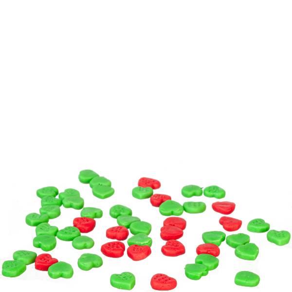 50 Red & Green Dollhouse Miniature Cookies