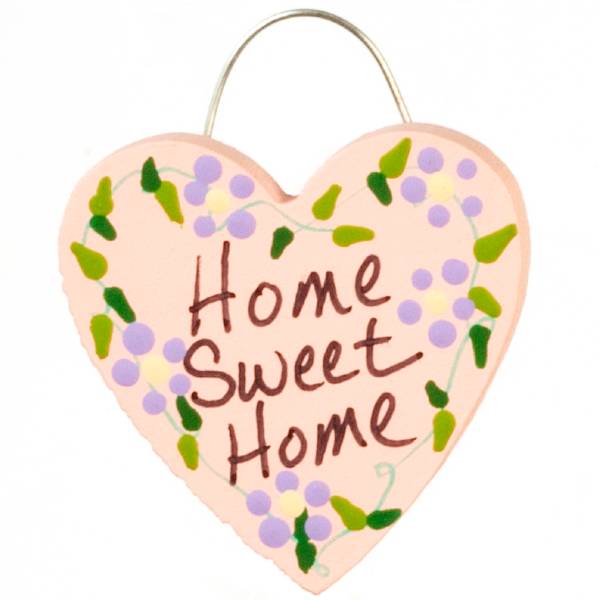 Pink Dollhouse Miniature "Home Sweet Home" Sign