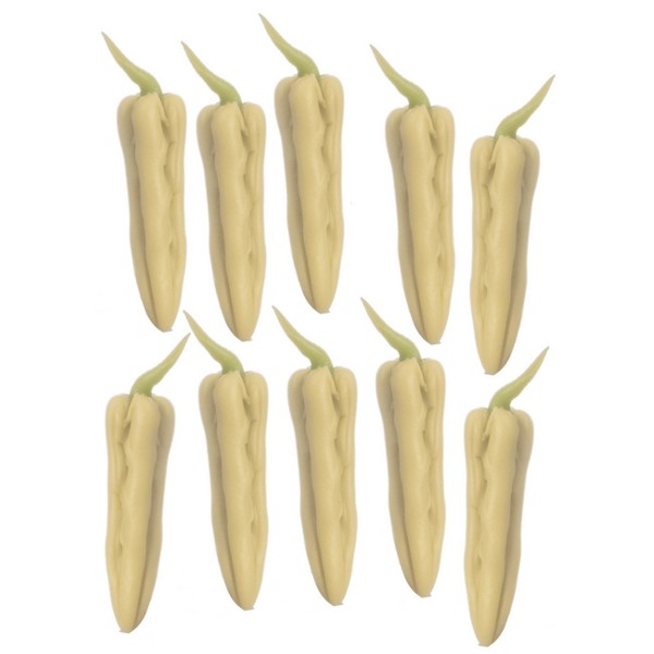 10 Dollhouse Miniature Hot Peppers