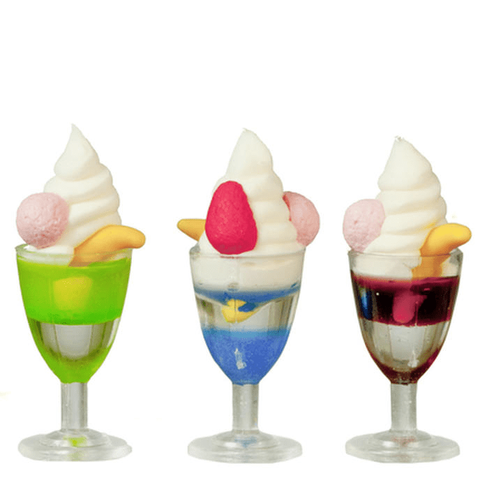 Dollhouse Miniature Ice Cream Sundaes