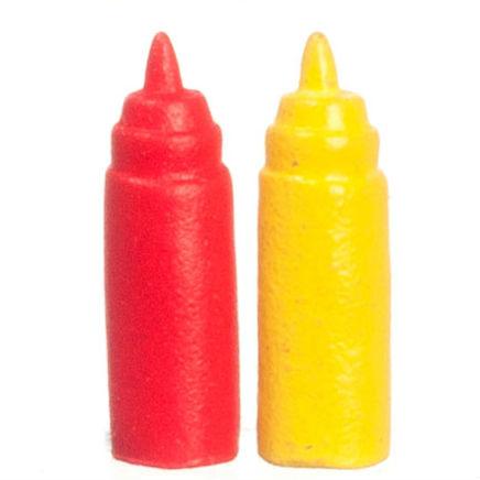 Dollhouse Miniature Ketchup and Mustard