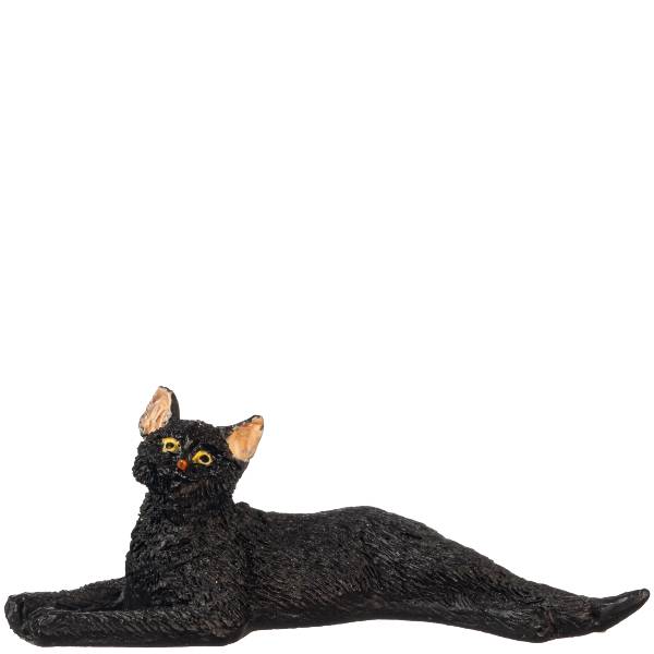Dollhouse Miniature Stretched Black Cat