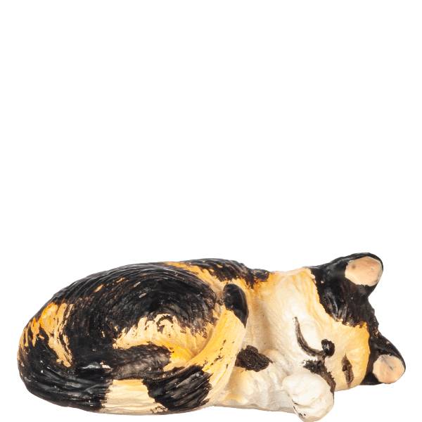 Dollhouse Miniature Laying Calico Cat