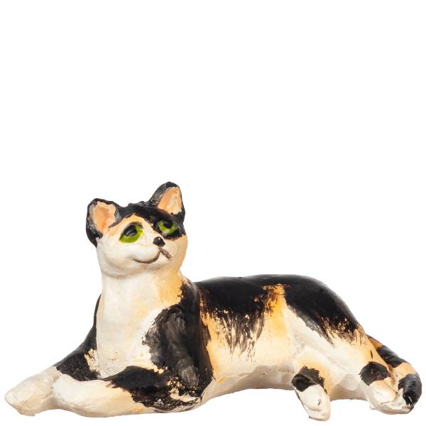 Dollhouse Miniature Relaxed Calico Cat