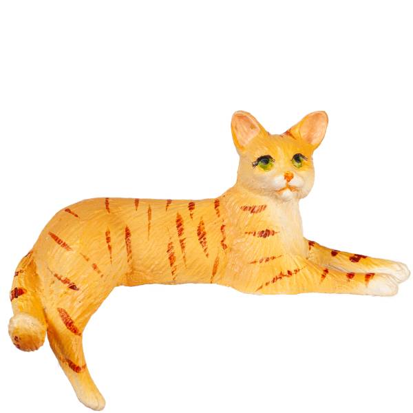Dollhouse Miniature Laying Orange Cat