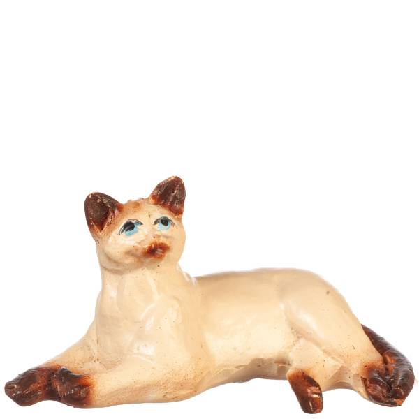 Dollhouse Miniature Relaxed Siamese Cat