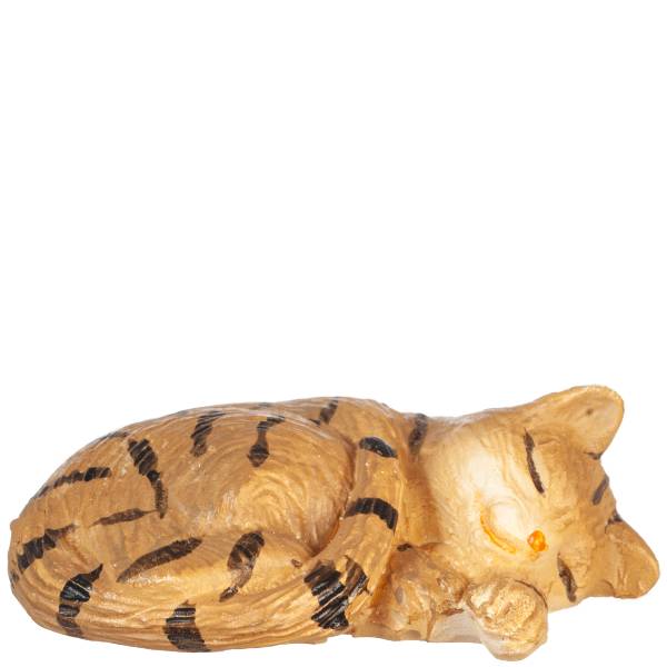 Dollhouse Miniature Laying Tabby Cat