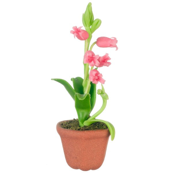Potted Hot Pink Dollhouse Miniature Lilies