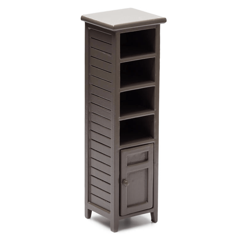 Brown Dollhouse Miniature Linen Cabinet