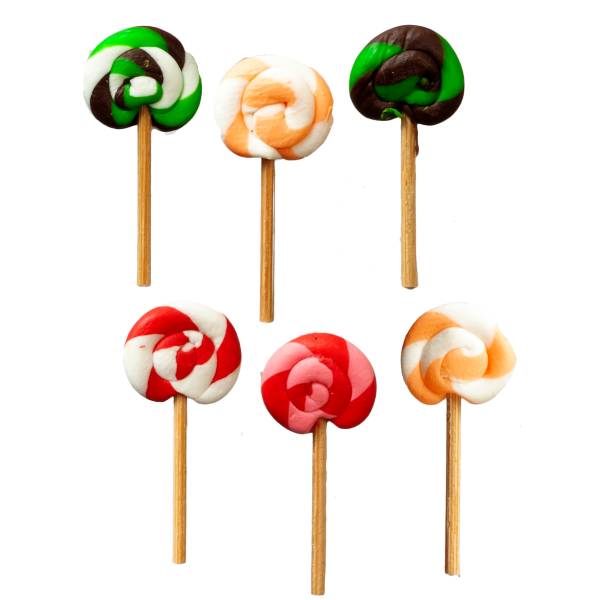 6 Dollhouse Miniature Lollipops