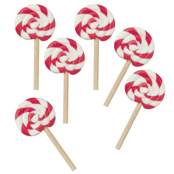 Red & White Dollhouse Miniature Lollipops
