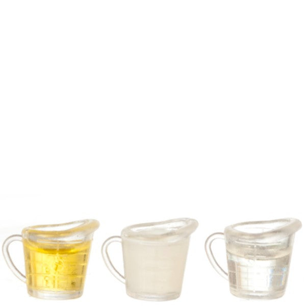 3 Dollhouse Miniature Measuring Cups