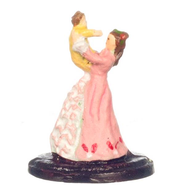Dollhouse Miniature Mother & Son Statue