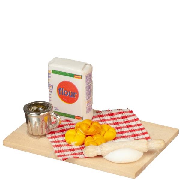 Dollhouse Miniature Muffin Baking Set