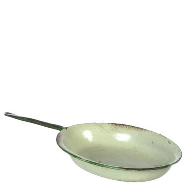 White Dollhouse Miniature Omelet Pan