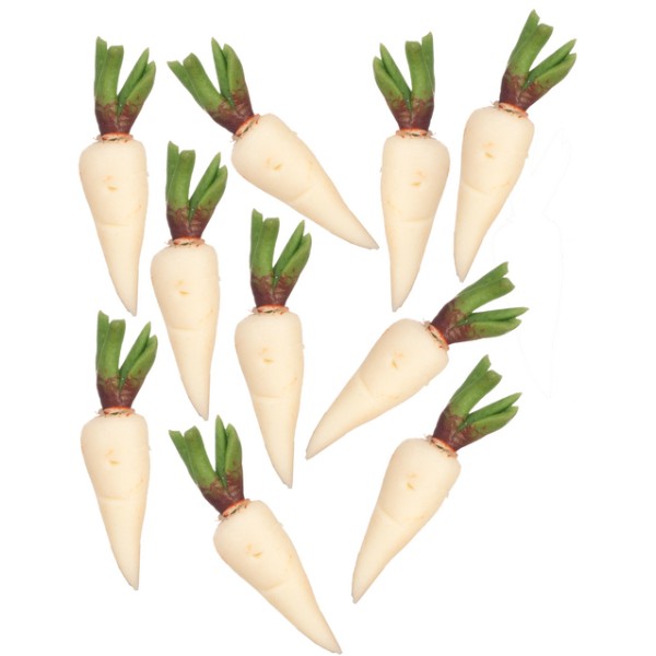 10 Dollhouse Miniature Parsnips