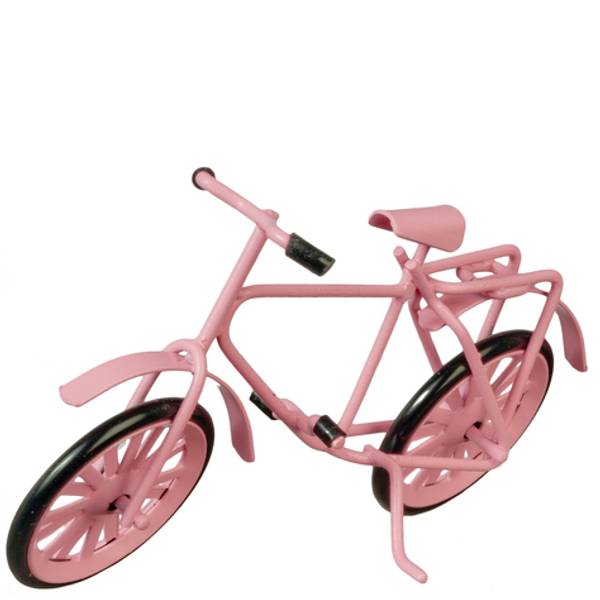 Pink Dollhouse Miniature Bicycle