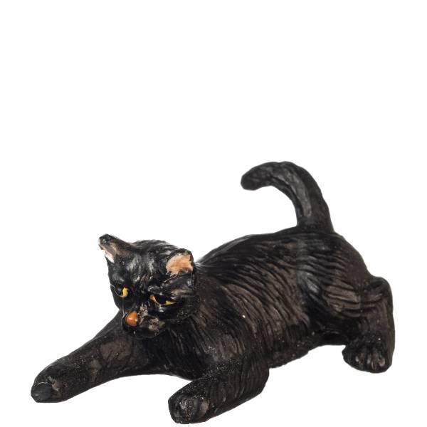 Dollhouse Miniature Playing Black Cat