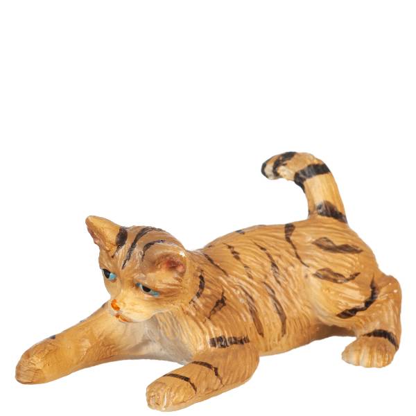 Dollhouse Miniature Playing Tabby Cat