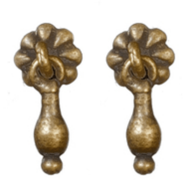 Antique Brass Dollhouse Miniature Cabinet Pulls