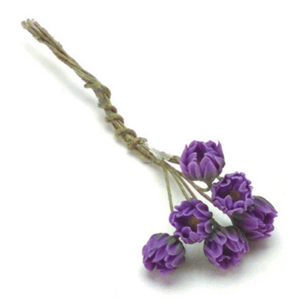 Purple Dollhouse Miniature Water Lily Bundle