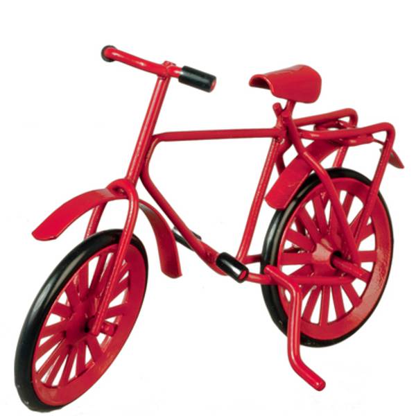 Red Dollhouse Miniature Bicycle
