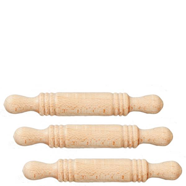 3 Dollhouse Miniature Rolling Pins