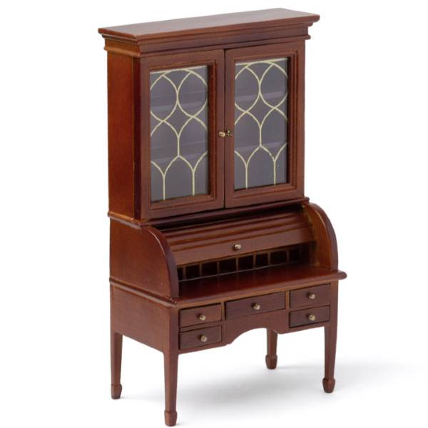Walnut Dollhouse Miniature Colonial Secretary Desk