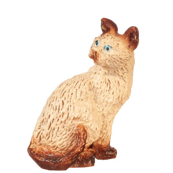 Dollhouse Miniature Siamese Looking Cat