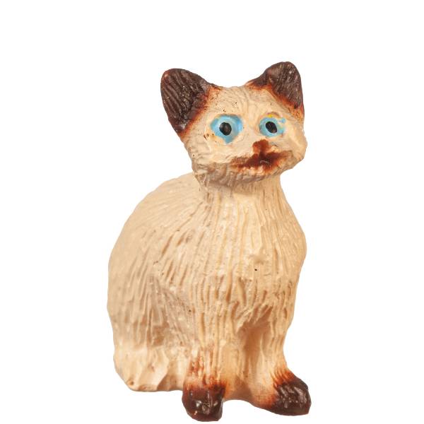 Dollhouse Miniature Sitting Siamese Cat