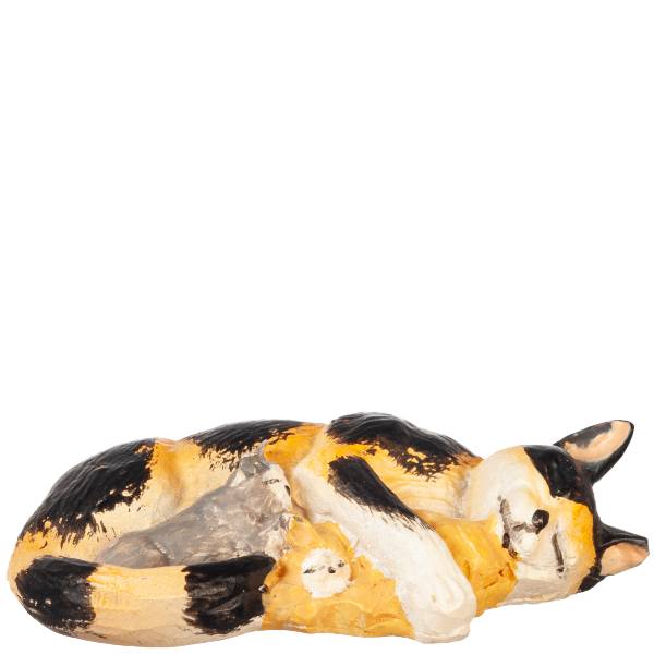 Sleeping Dollhouse Miniature Calico Cat with Kittens