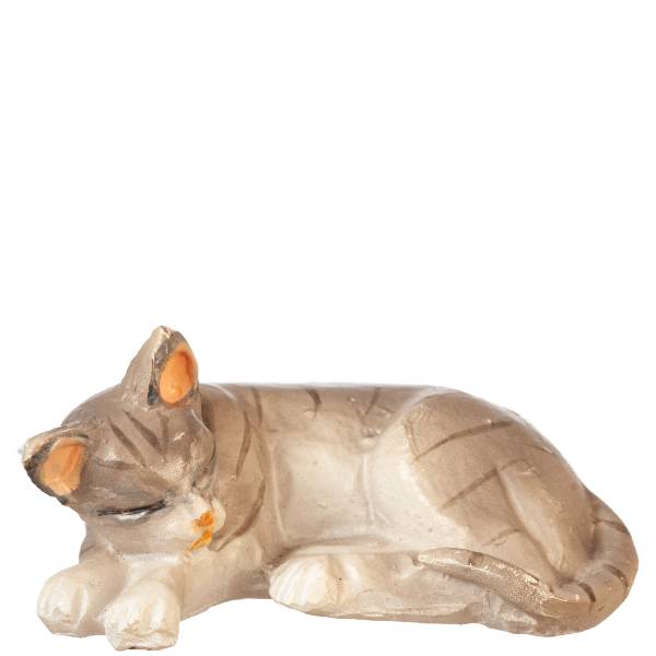 Dollhouse Miniature Sleeping Gray Cat