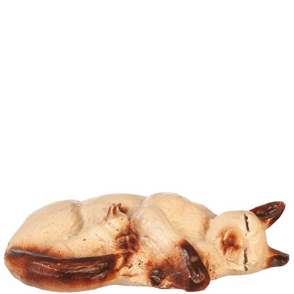 Sleeping Dollhouse Miniature Siamese Cat with Kittens