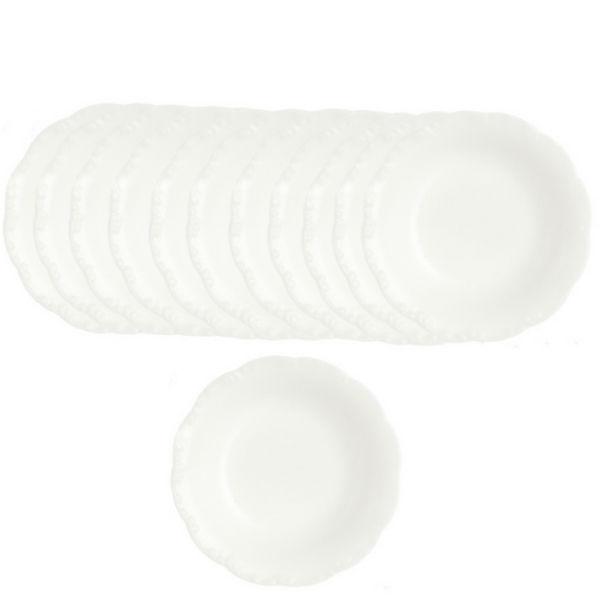 12 White Dollhouse Miniature Soup Bowls