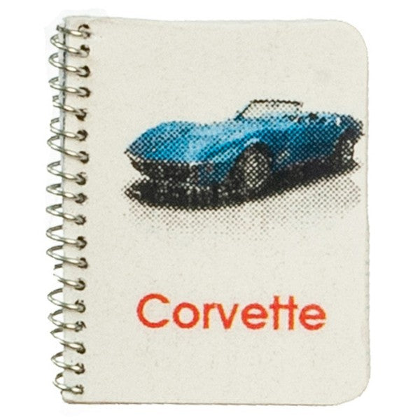 Dollhouse Miniature Corvette Spiral Notebook