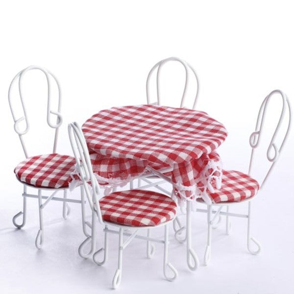 Dollhouse Miniature Soda Ice Cream Parlor Table Set
