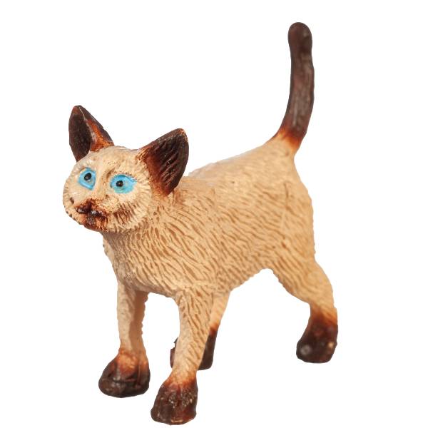 Dollhouse Miniature Standing Siamese Cat