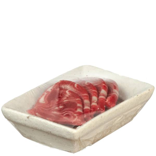 Dollhouse Miniature Stew Meat on a Tray