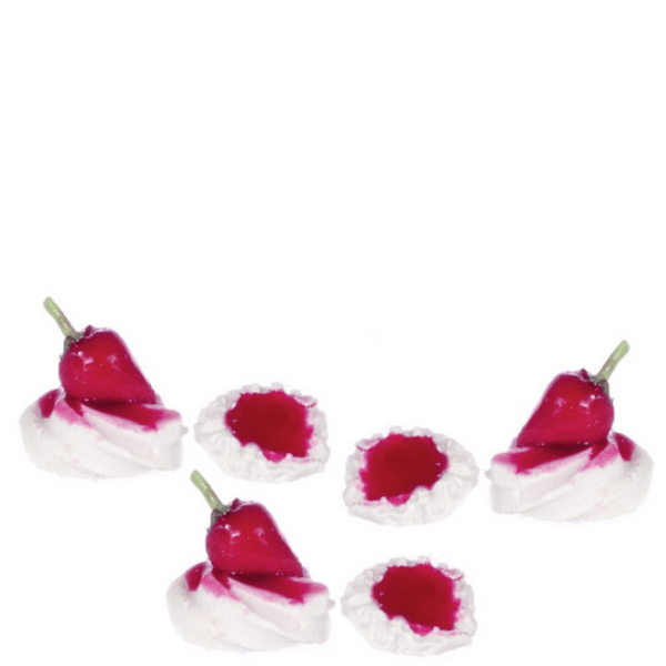 Dollhouse Miniature Strawberry Meringue Dollops